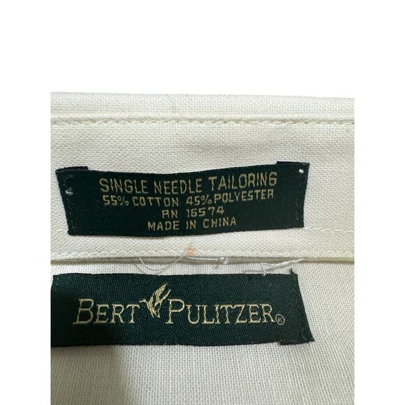 Bert Pulitzer Yellow Dress Shirt Size Big 18 32-33 Sleeve NWT - Picture 3 of 8